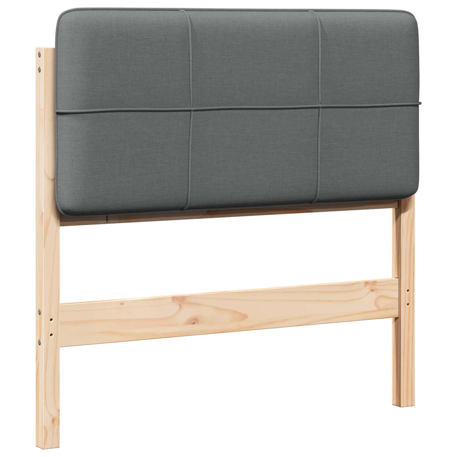 Tapecirani uzglavlje s uzglavljem Smeđa i svijetlosiva 80 cm