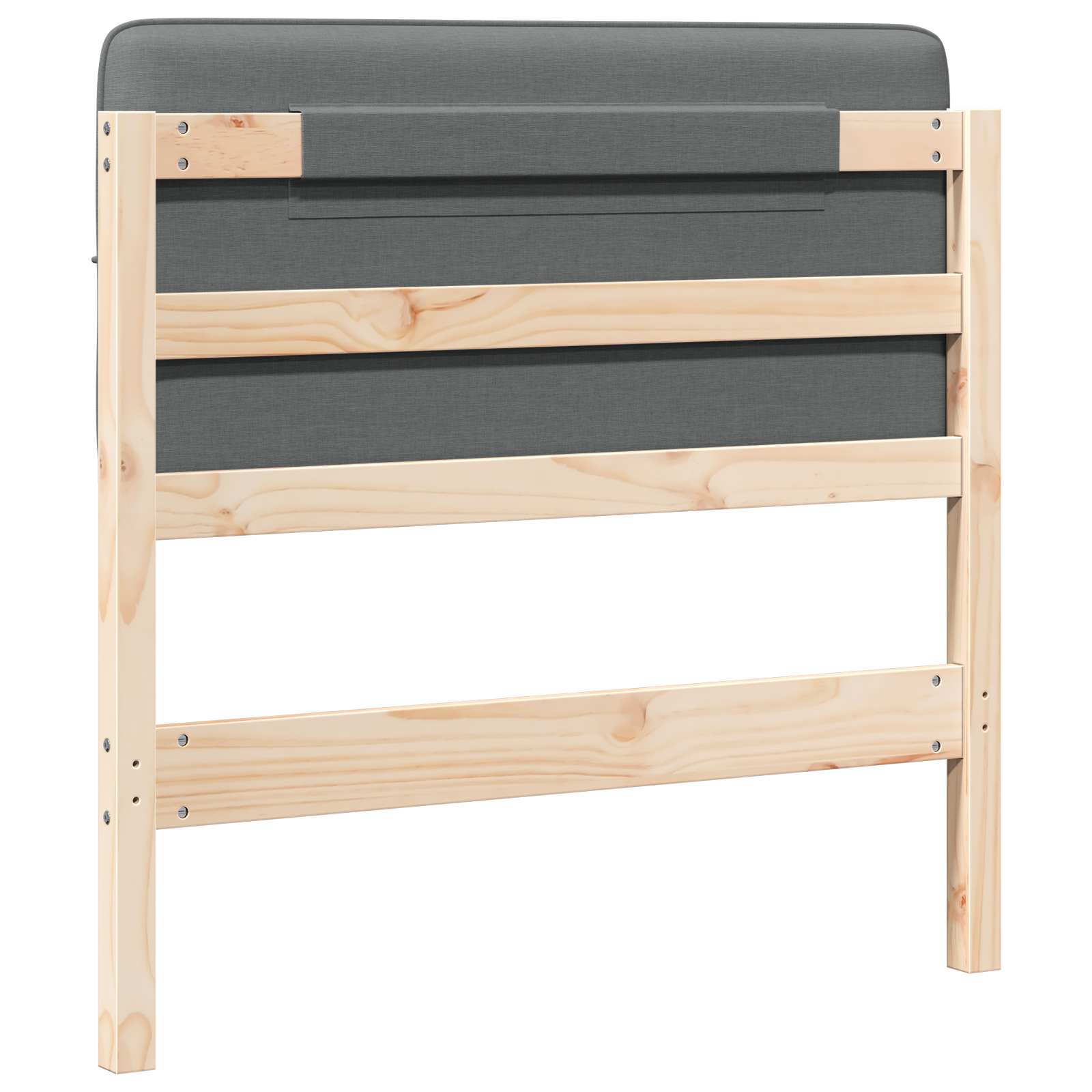Tapecirani uzglavlje s uzglavljem Smeđa i svijetlosiva 80 cm