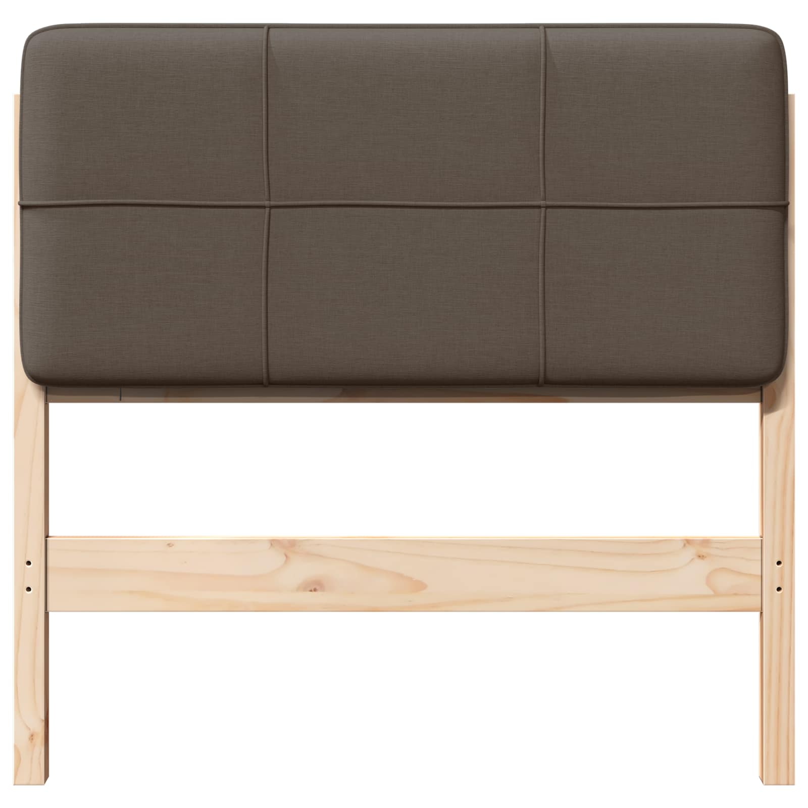 Tapecirani uzglavlje Smeđa i taupe 75 cm Čvrsto borovo drvo