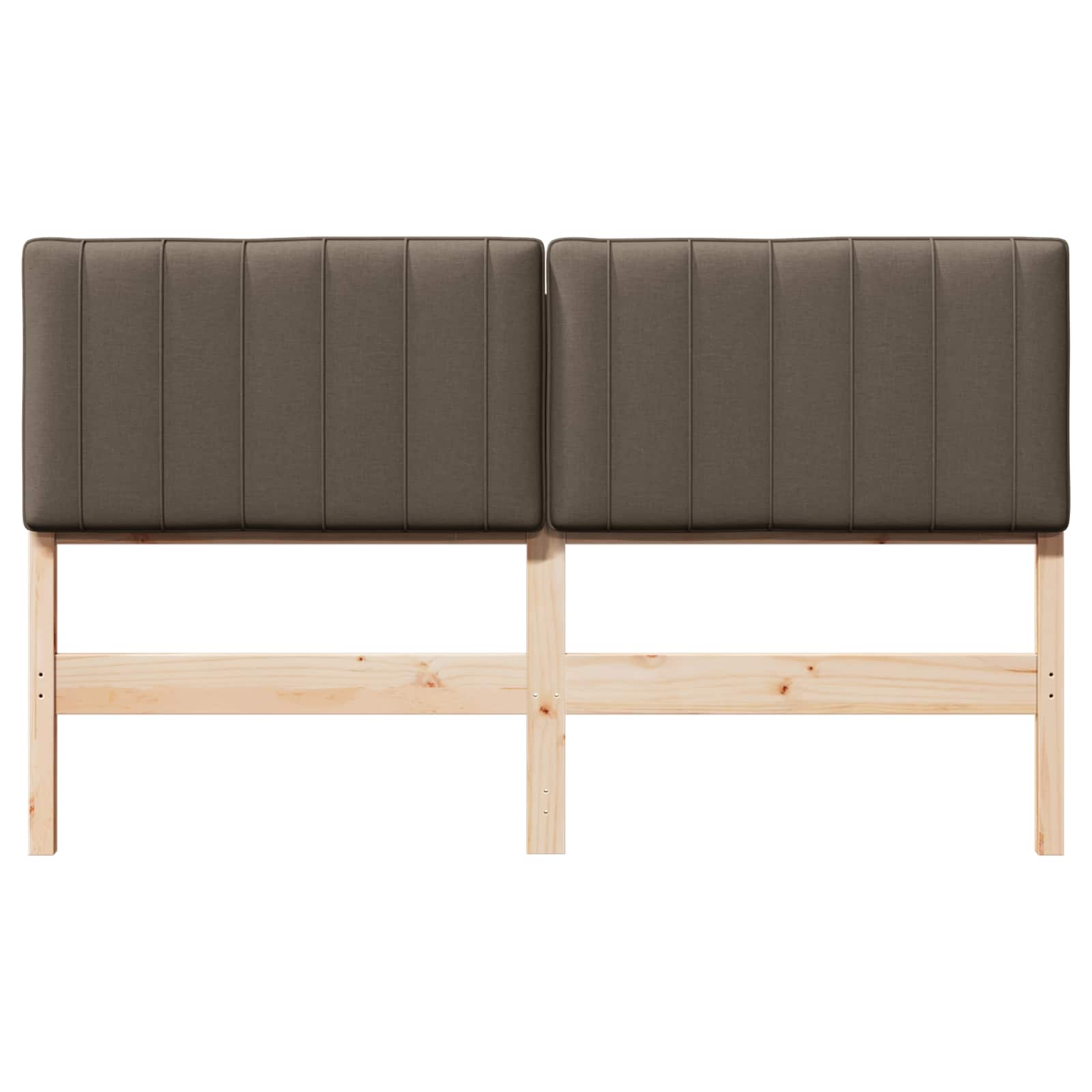 Tapecirani uzglavlje Smeđa i taupe 160 cm Čvrsto borovo drvo