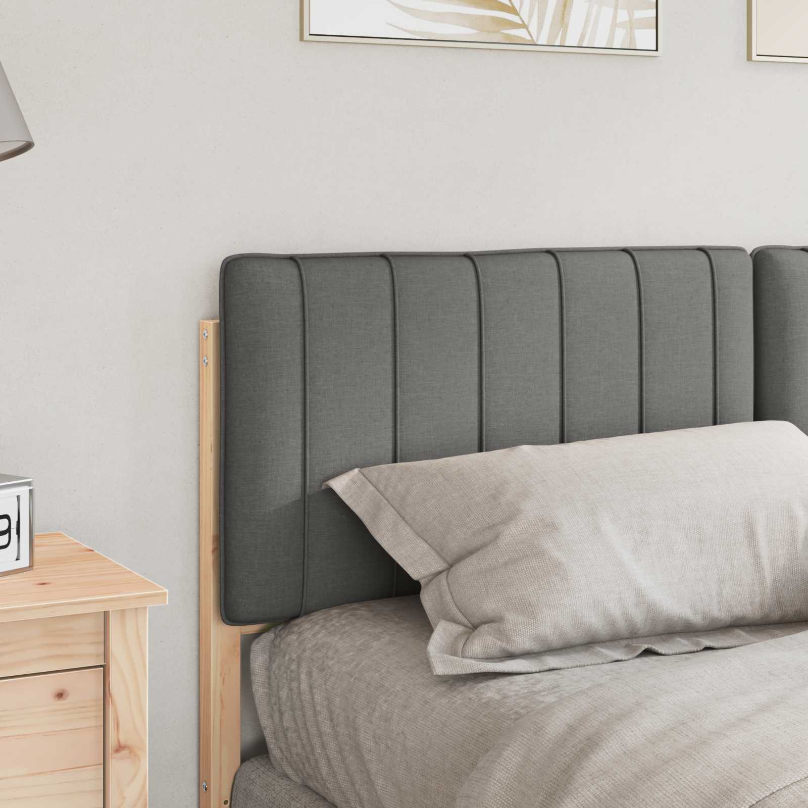 Tapecirani uzglavlje s uzglavljem Smeđa i svijetlosiva 150 cm