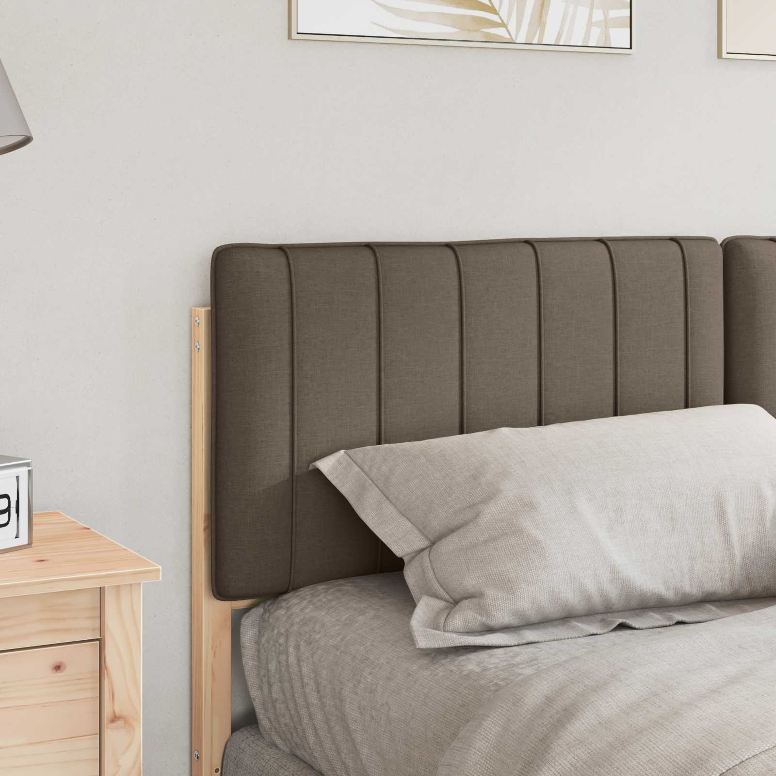 Tapecirani uzglavlje Smeđa i taupe 150 cm Čvrsto borovo drvo