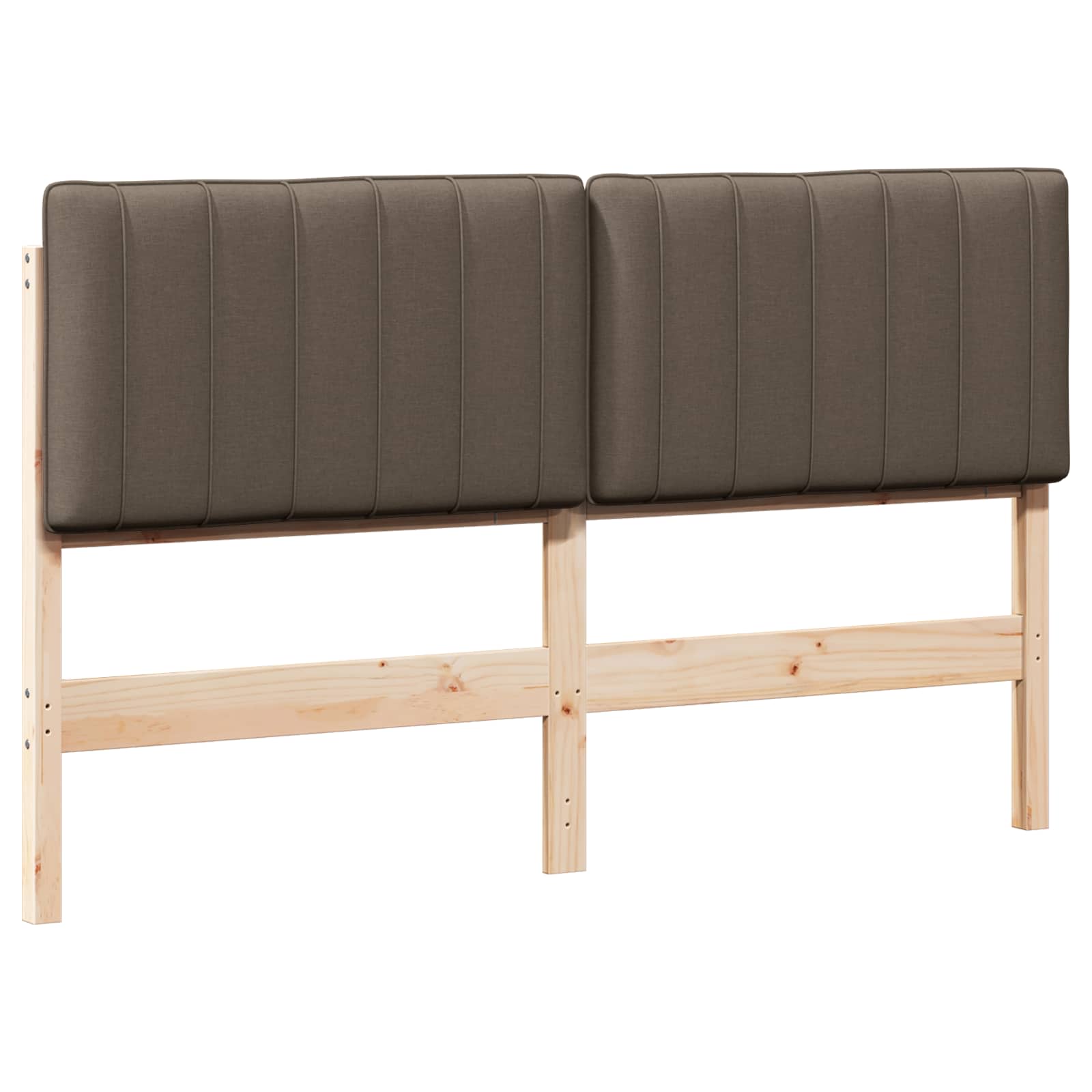 Tapecirani uzglavlje Smeđa i taupe 150 cm Čvrsto borovo drvo