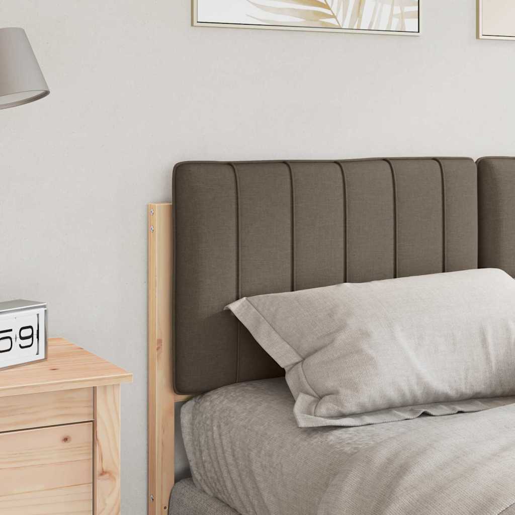 Tapecirani uzglavlje Smeđa i taupe 135 cm Čvrsto borovo drvo
