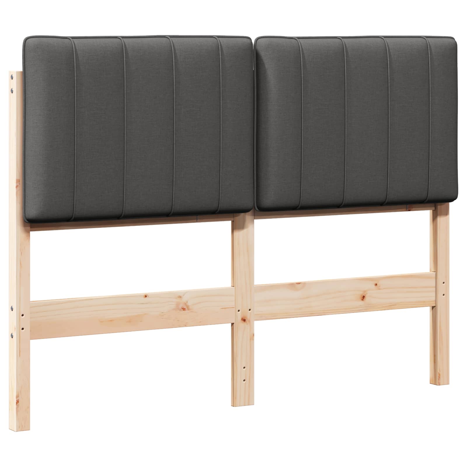 Tapecirani uzglavlje s uzglavljem Smeđa i tamno siva 120 cm