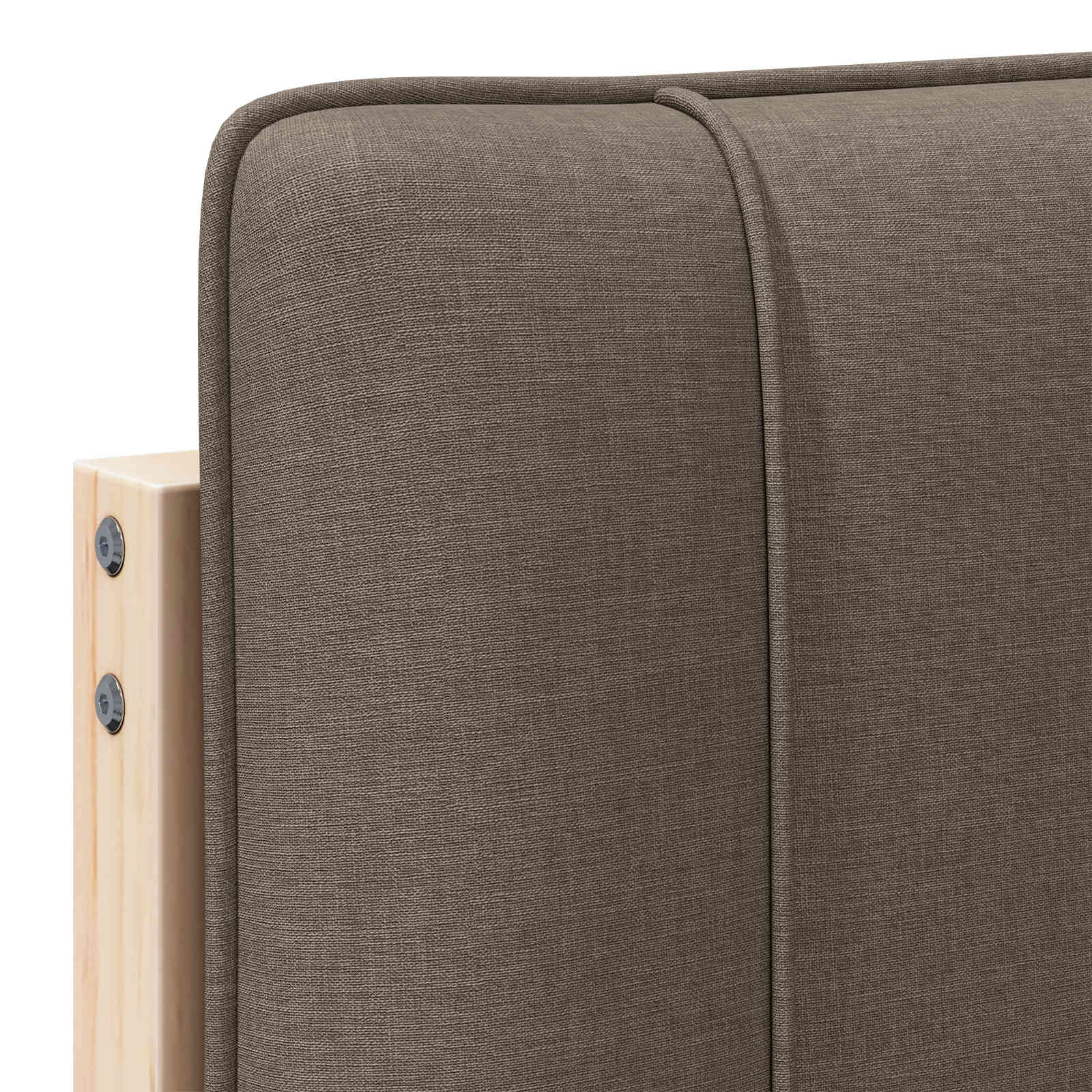 Tapecirani uzglavlje Smeđa i taupe 100 cm Čvrsto borovo drvo