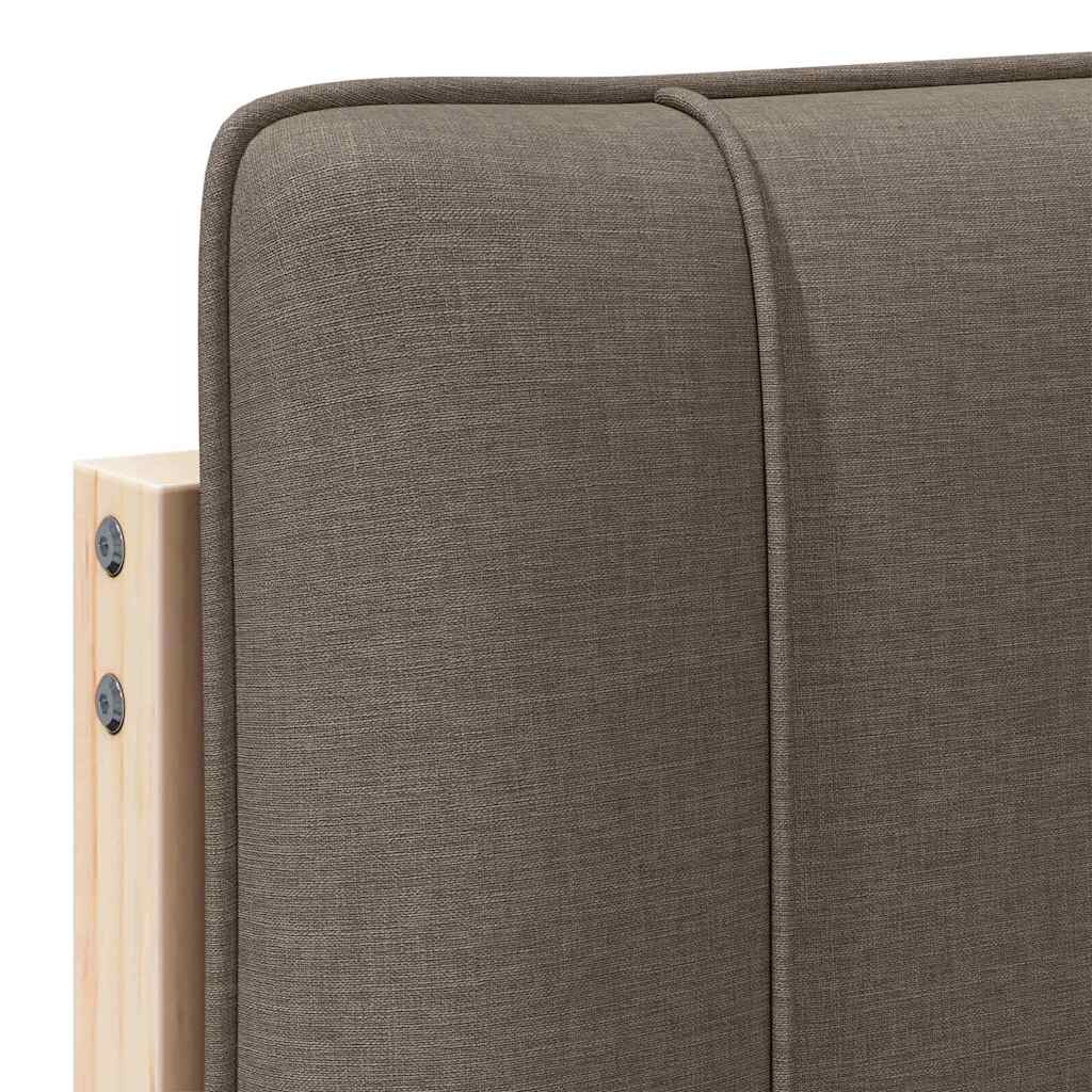 Tapecirani uzglavlje Smeđa i taupe 90 cm Čvrsto borovo drvo