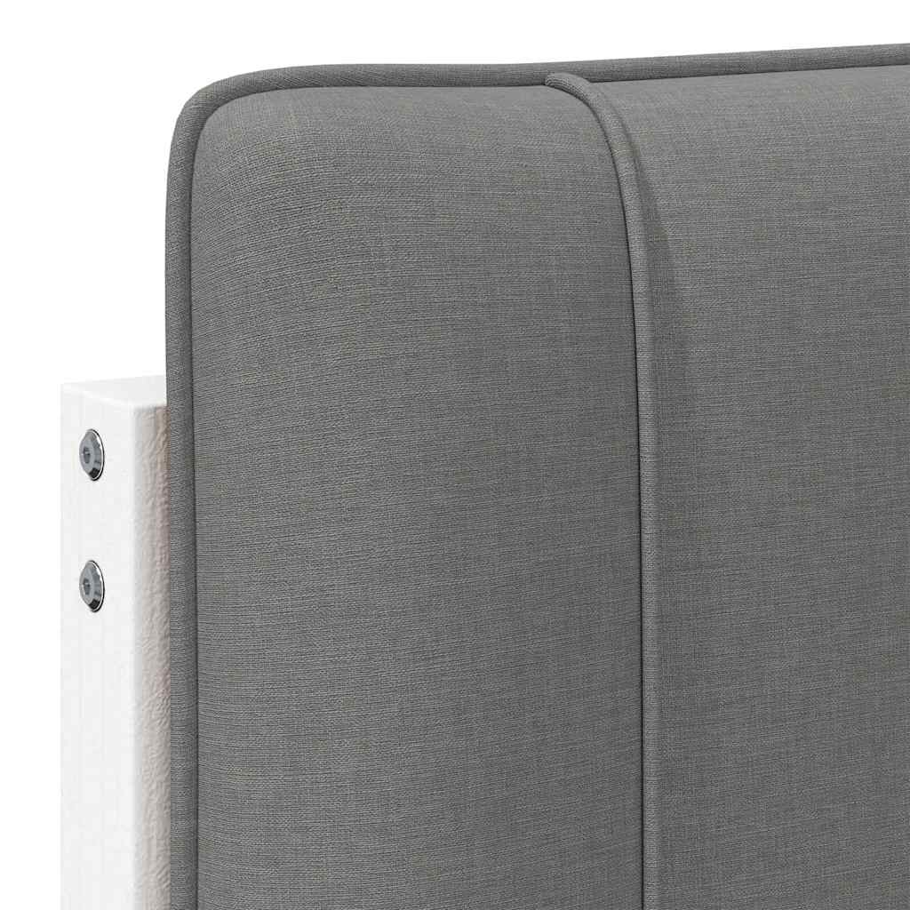 Tapecirani uzglavlje s uzglavljem Bijela i svijetlo siva 90 cm