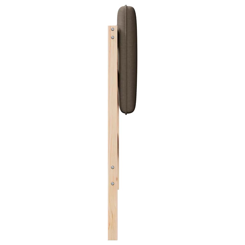 Tapecirani uzglavlje Smeđa i taupe 75 cm Čvrsto borovo drvo
