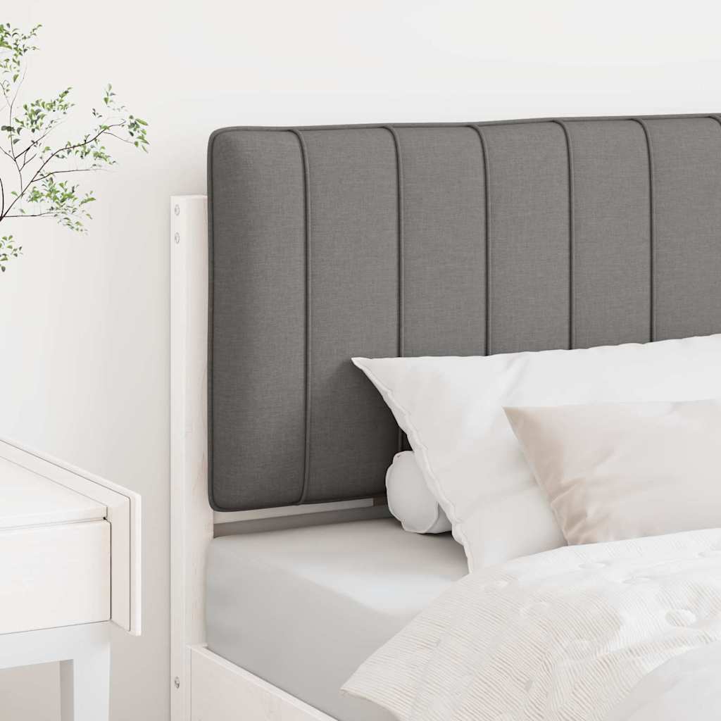Tapecirani uzglavlje s uzglavljem Bijela i svijetlo siva 75 cm