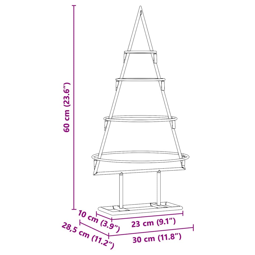 Metalna božićna jelka Zlatno 60 cm Čelik s praškastim premazom