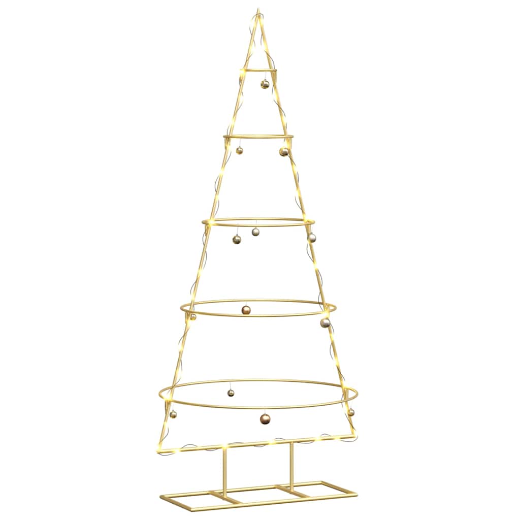 Metalna božićna jelka Zlatno 125 cm Čelik s praškastim premazom