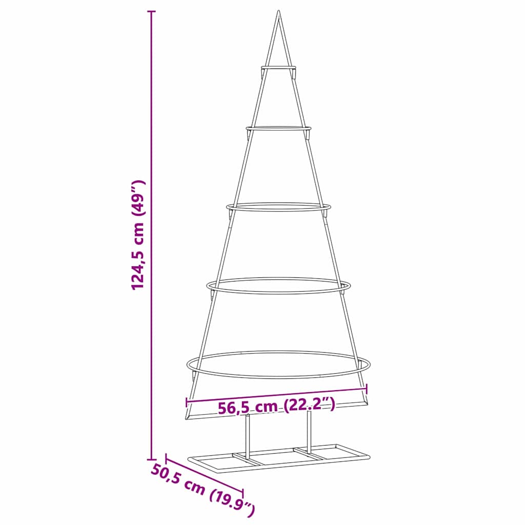 Metalna božićna jelka Zlatno 125 cm Čelik s praškastim premazom