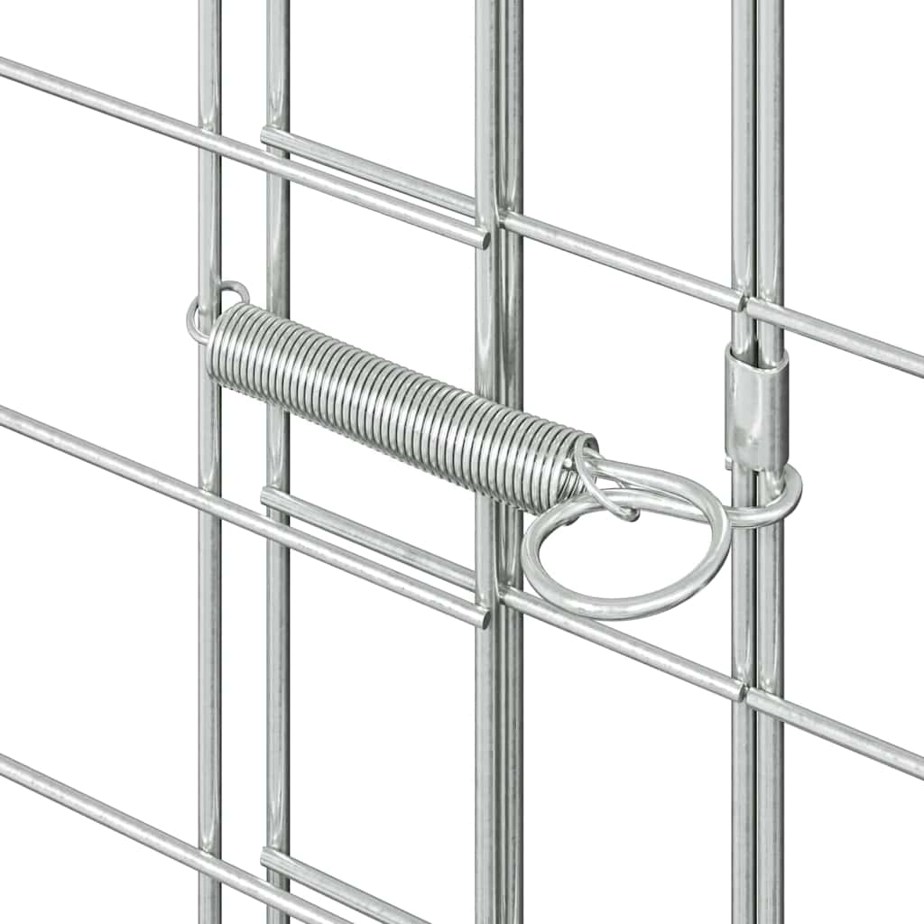 Kavez za piliće 2 pcs Srebrno 600 x 100 x 210 cm Cinkani čelik