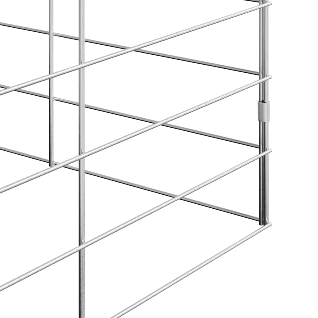 Kavez za piliće 2 pcs Srebrno 600 x 100 x 210 cm Cinkani čelik