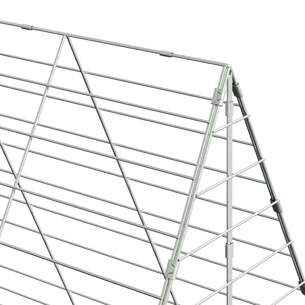 Kavez za piliće 2 pcs Srebrno 600 x 100 x 210 cm Cinkani čelik