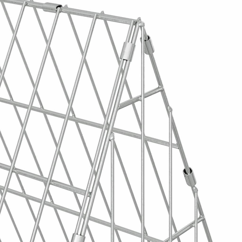 Kavez za piliće Srebrno 215 x 55 x 55 cm Cinkani čelik
