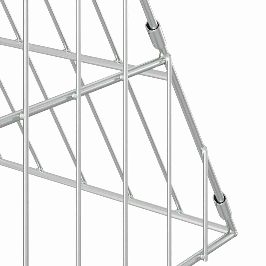 Kavez za piliće Srebrno 215 x 100 x 85 cm Cinkani čelik