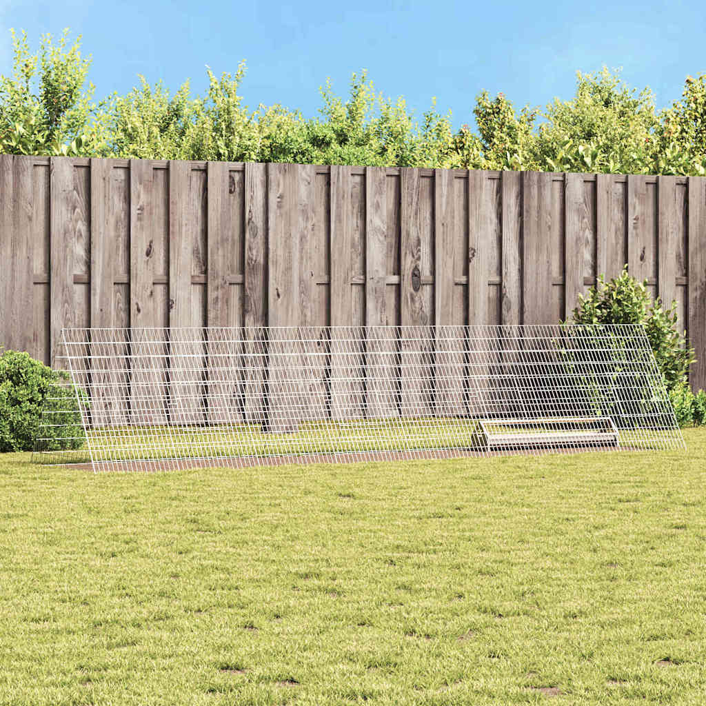 Kavez za piliće Srebrno 430 x 100 x 85 cm Cinkani čelik