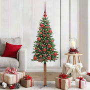 Mršavo božićno drvce Zelena 150 cm PVC i čvrsto drvo bora