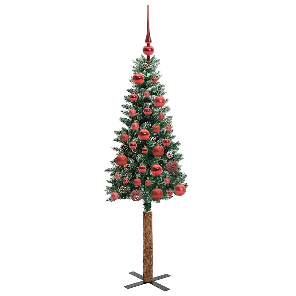 Mršavo božićno drvce Zelena 150 cm PVC i čvrsto drvo bora