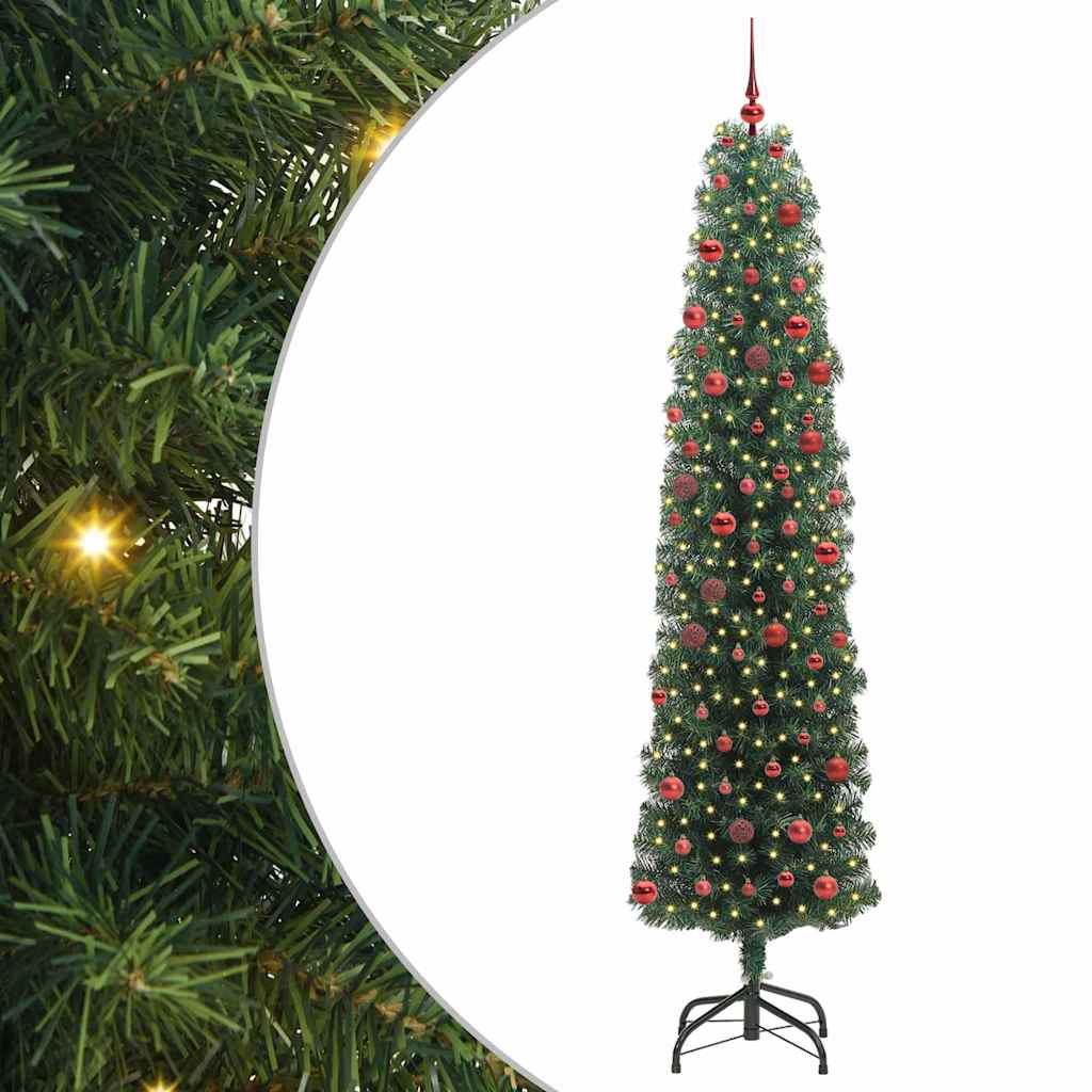 Umjetno božićno drvce Zelena 210 cm PVC i čelik i plastika