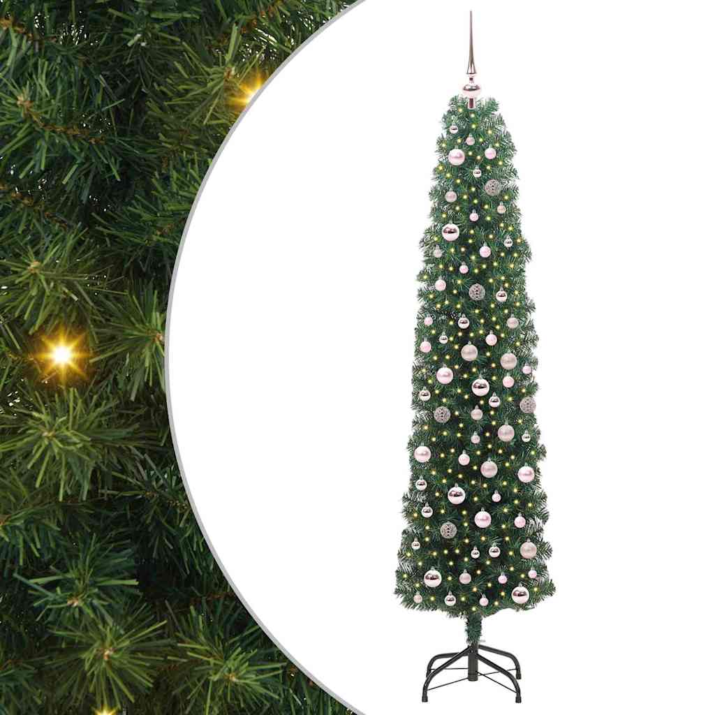 Umjetno božićno drvce Zelena 210 cm PVC i čelik i plastika