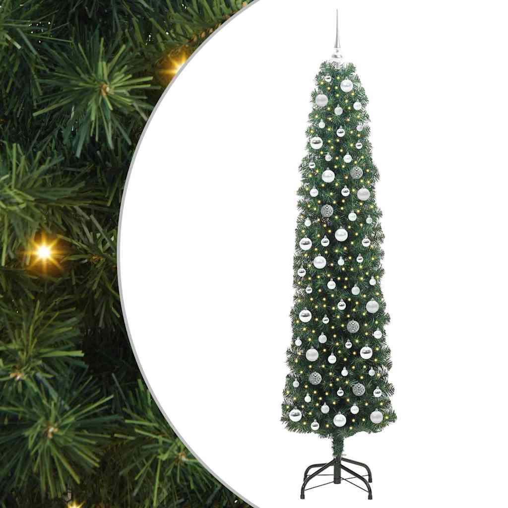 Umjetno božićno drvce Zelena 210 cm PVC i čelik i plastika