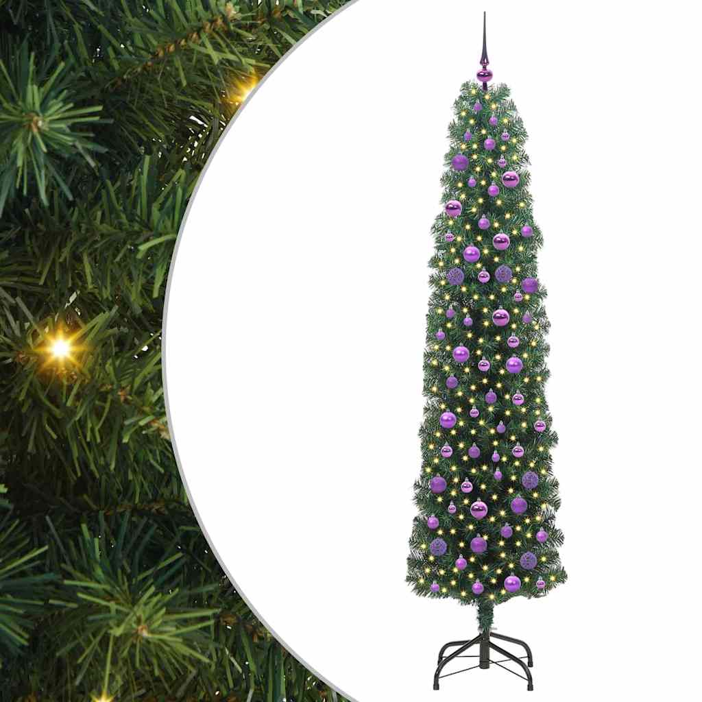 Umjetno božićno drvce Zelena 210 cm PVC i čelik i plastika