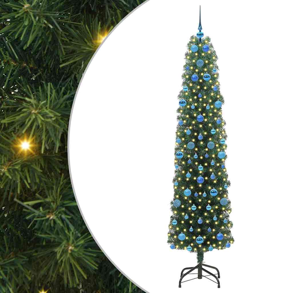 Umjetno božićno drvce Zelena 210 cm PVC i čelik i plastika