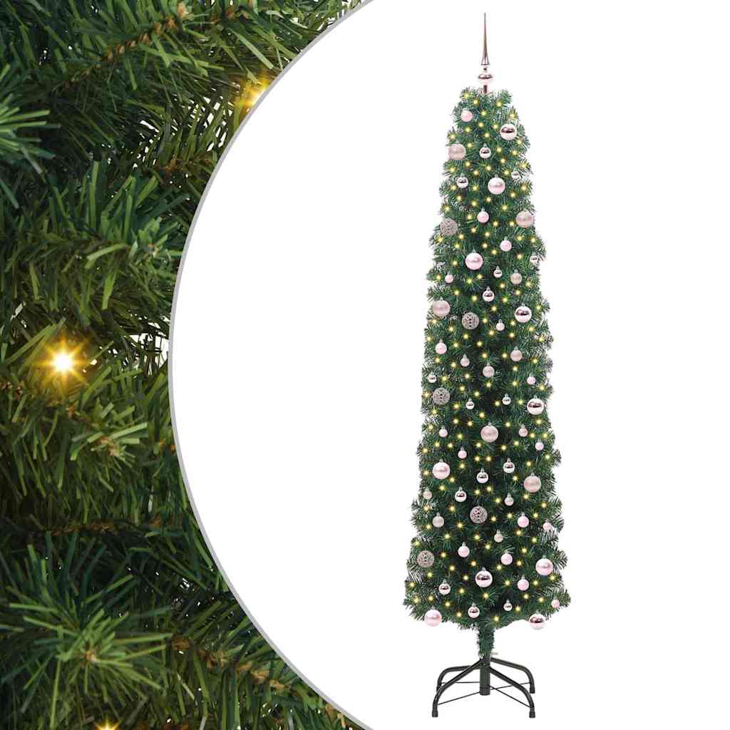 Umjetno božićno drvce Zelena 240 cm PVC i čelik i plastika