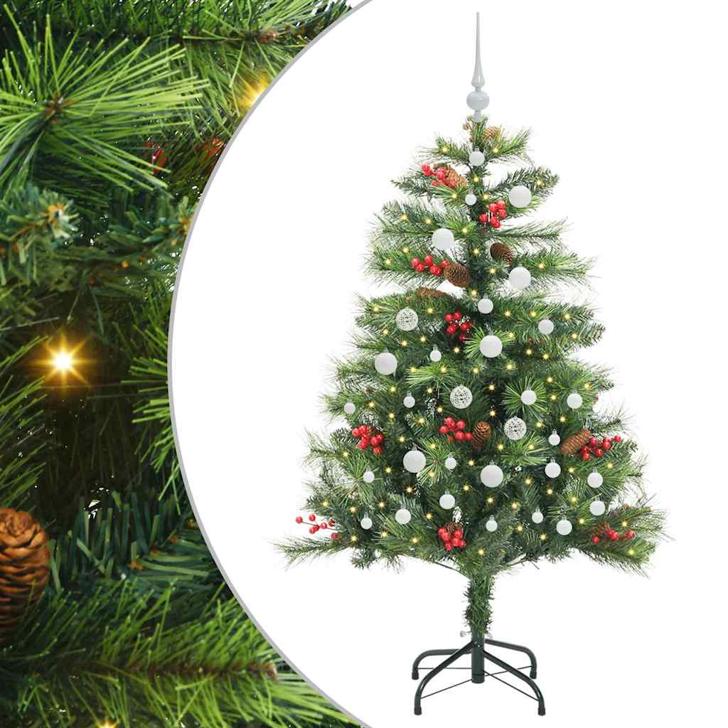 Umjetno božićno drvce S LED lampica Zelena 150 cm PVC i metal