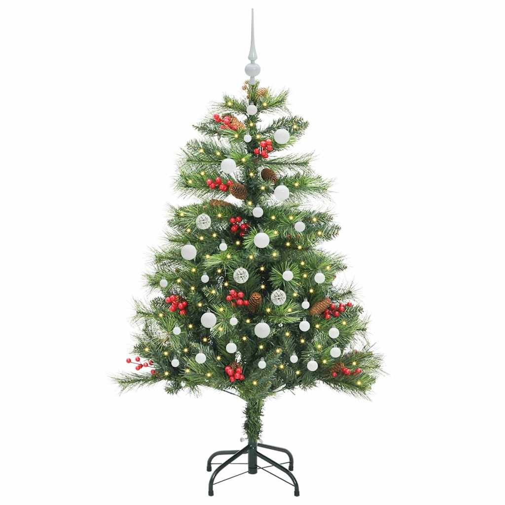 Umjetno božićno drvce S LED lampica Zelena 150 cm PVC i metal