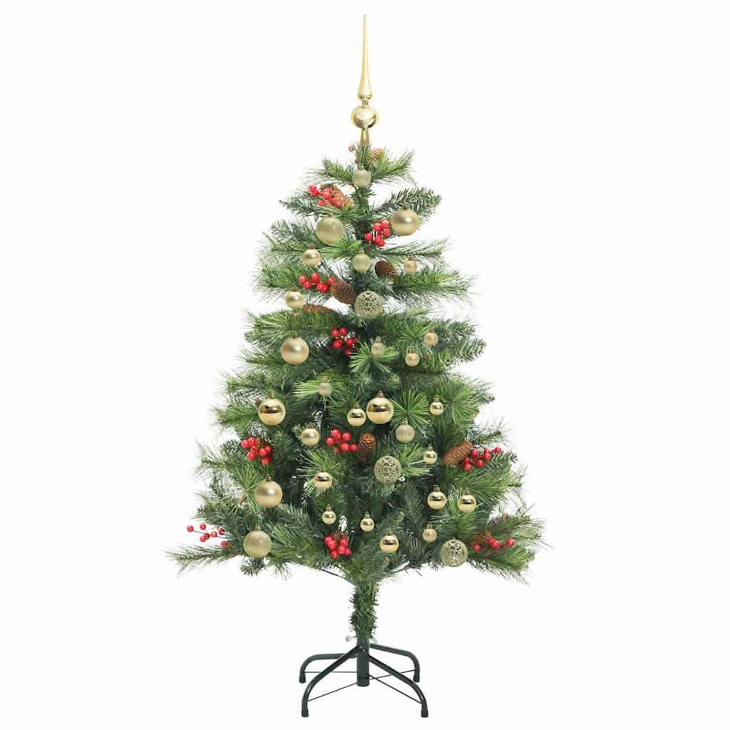 Umjetno božićno drvce S LED lampica Zelena 150 cm PVC i metal