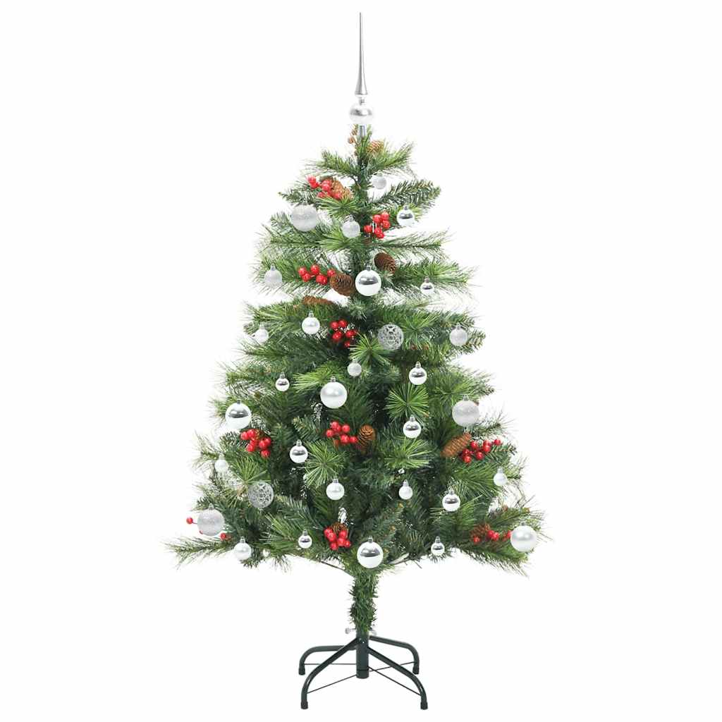 Umjetno božićno drvce S LED lampica Zelena 150 cm PVC i metal