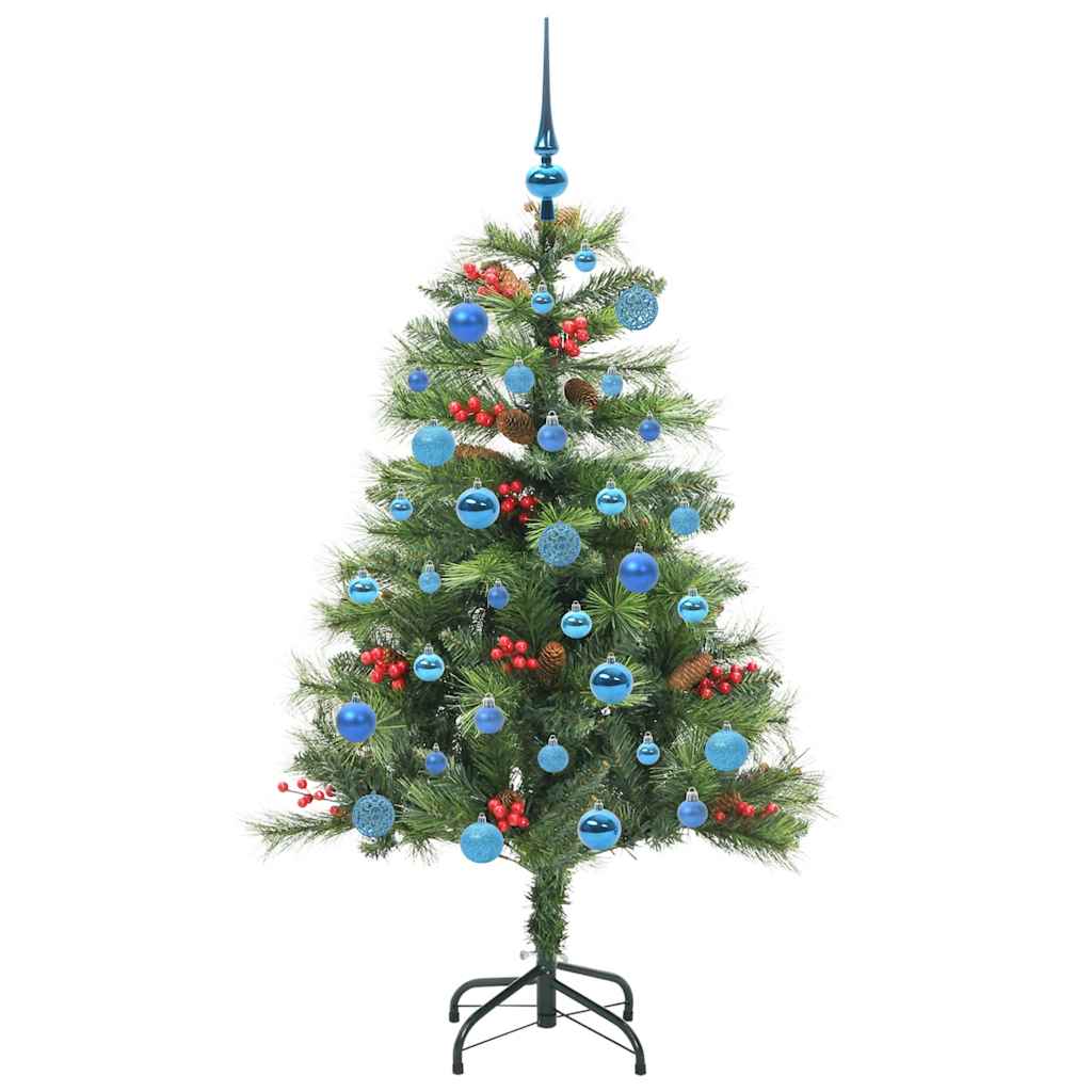 Umjetno božićno drvce S LED lampica Zelena 150 cm PVC i metal