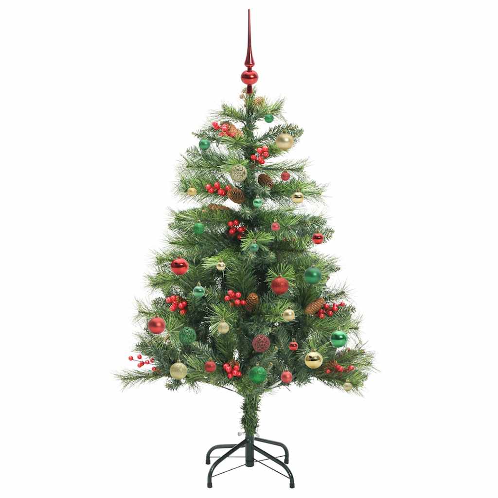 Umjetno božićno drvce S LED lampica Zelena 150 cm PVC i metal