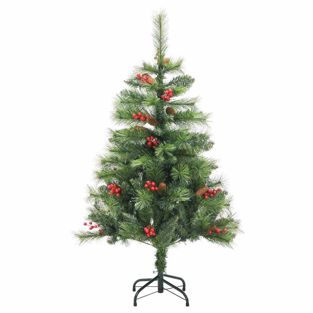 Umjetno božićno drvce S LED lampica Zelena 150 cm PVC i metal