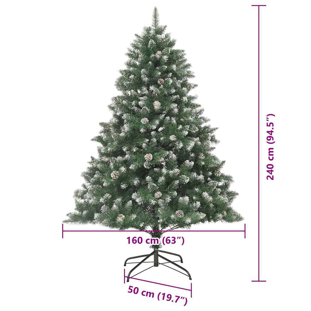 Umjetno božićno drvce Zelena 240 cm PVC, Plastika i Čelik