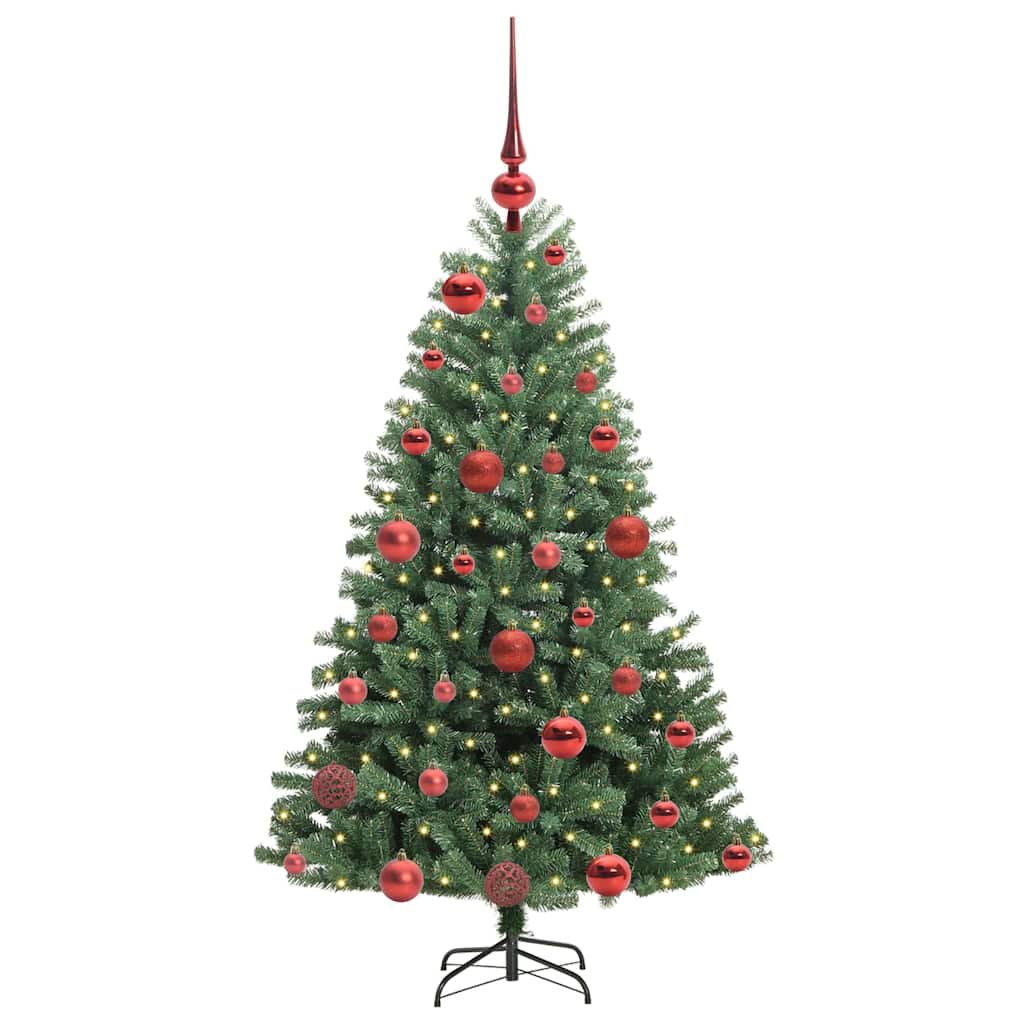 Umjetno božićno drvce s nogom Zelena 120 cm PVC i metal