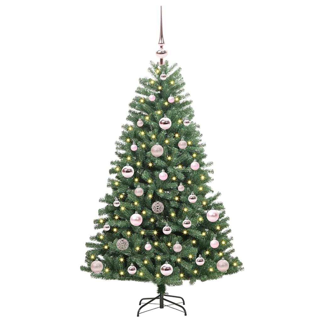 Umjetno božićno drvce s nogom Zelena 120 cm PVC i metal