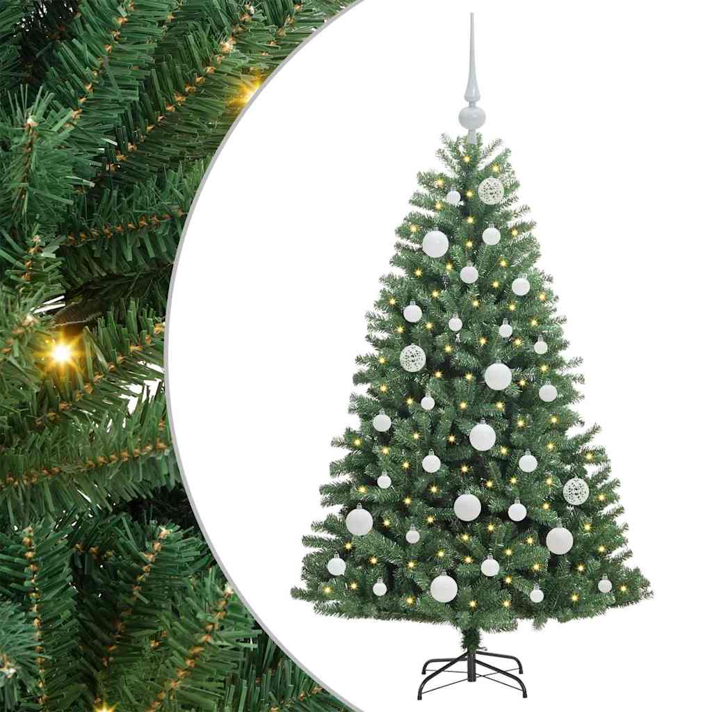 Umjetno božićno drvce s nogom Zelena 120 cm PVC i metal