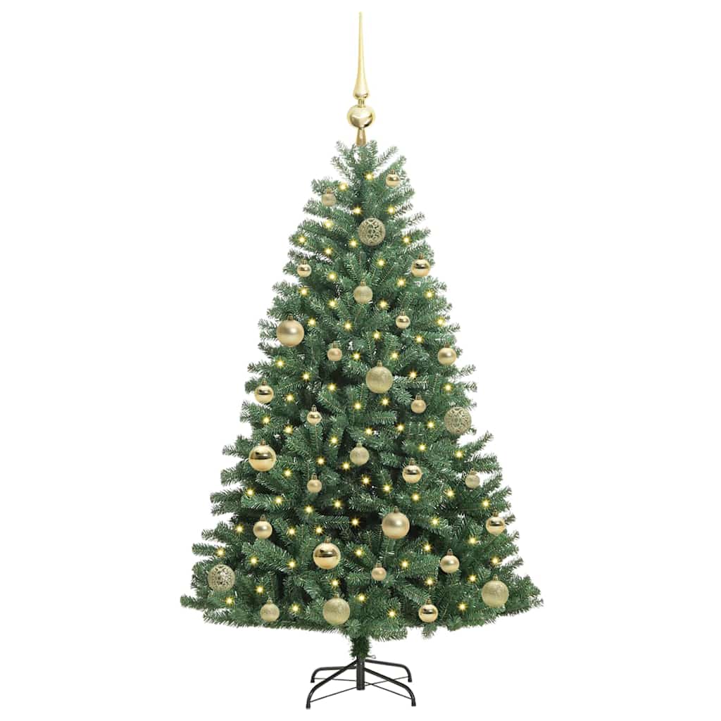 Umjetno božićno drvce s nogom Zelena 120 cm PVC i metal