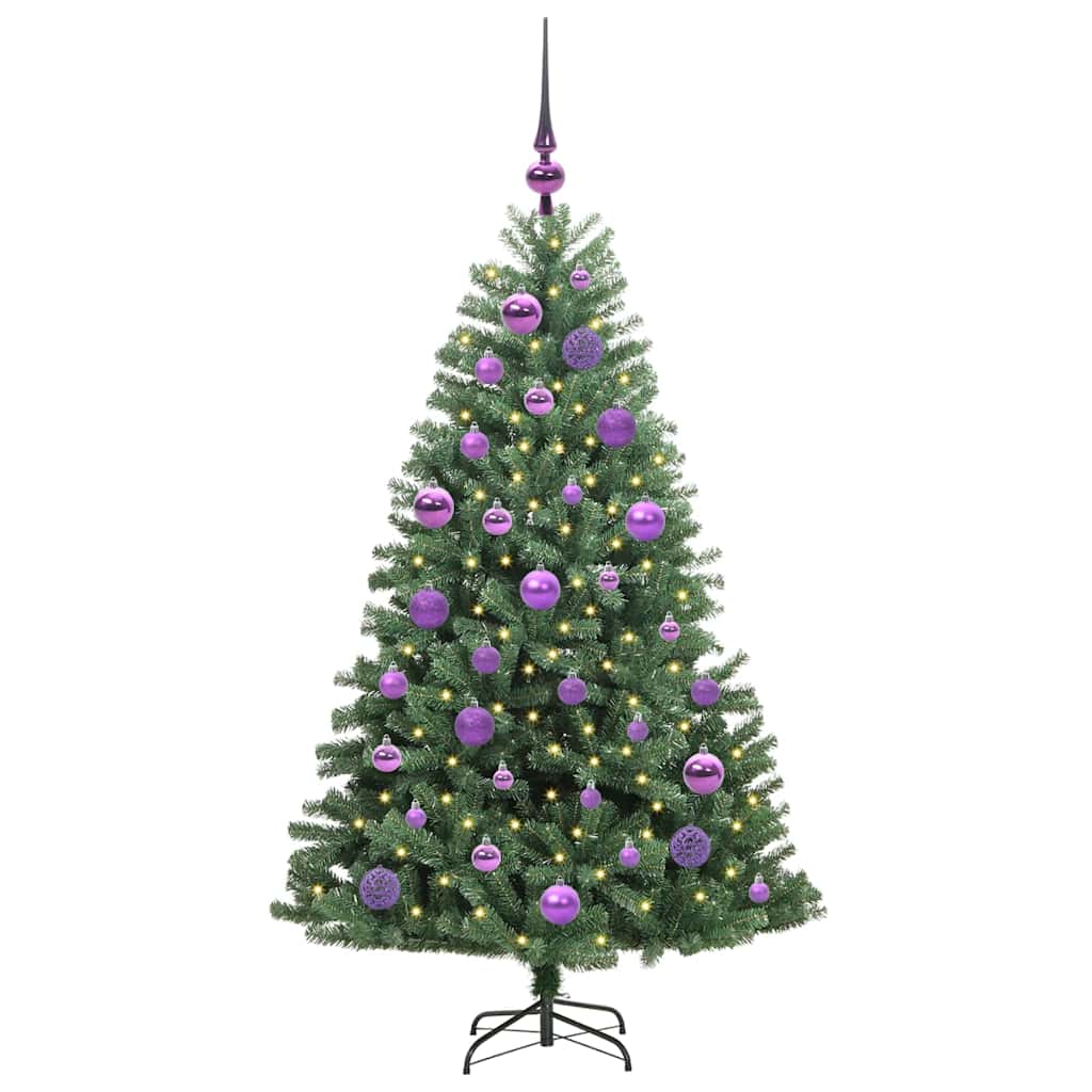 Umjetno božićno drvce s nogom Zelena 120 cm PVC i metal