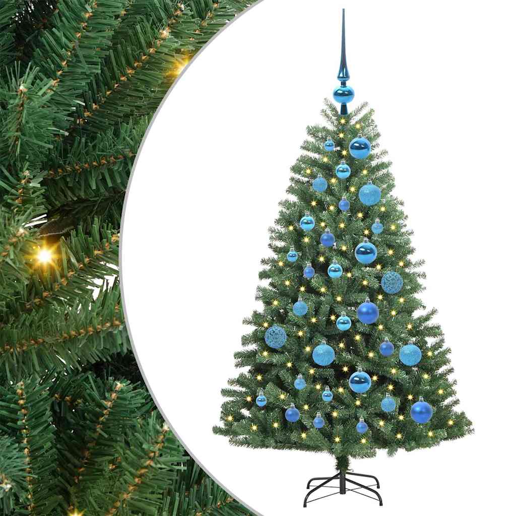 Umjetno božićno drvce s nogom Zelena 120 cm PVC i metal