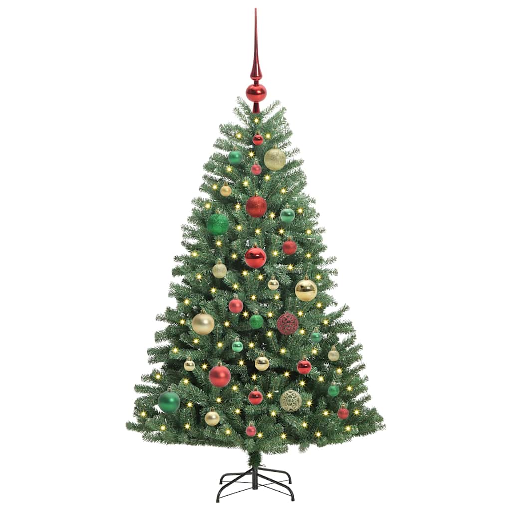 Umjetno božićno drvce s nogom Zelena 120 cm PVC i metal