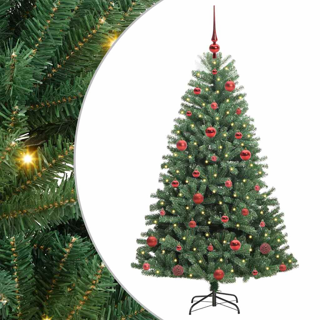 Umjetno božićno drvce s nogom Zelena 150 cm PVC i metal