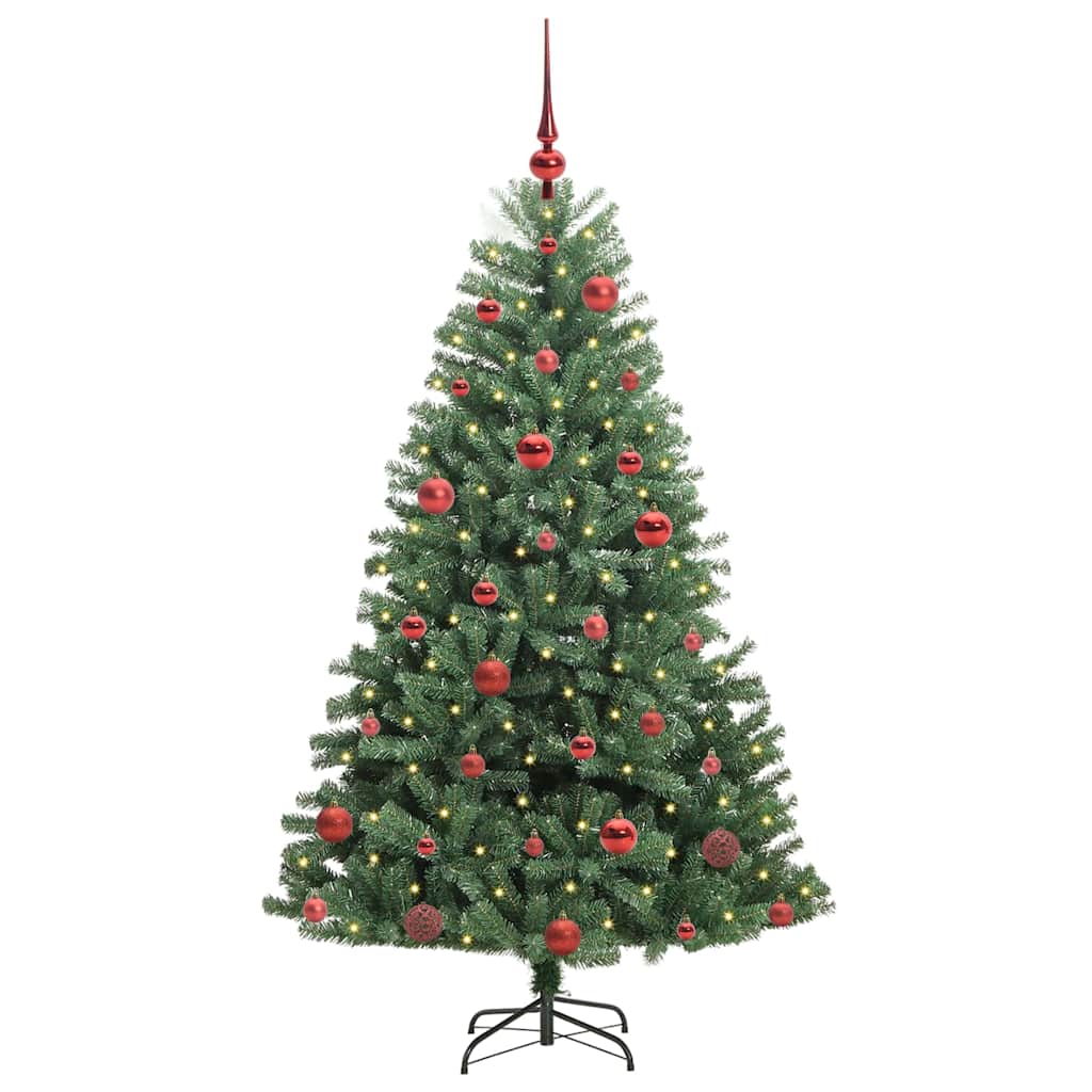Umjetno božićno drvce s nogom Zelena 150 cm PVC i metal
