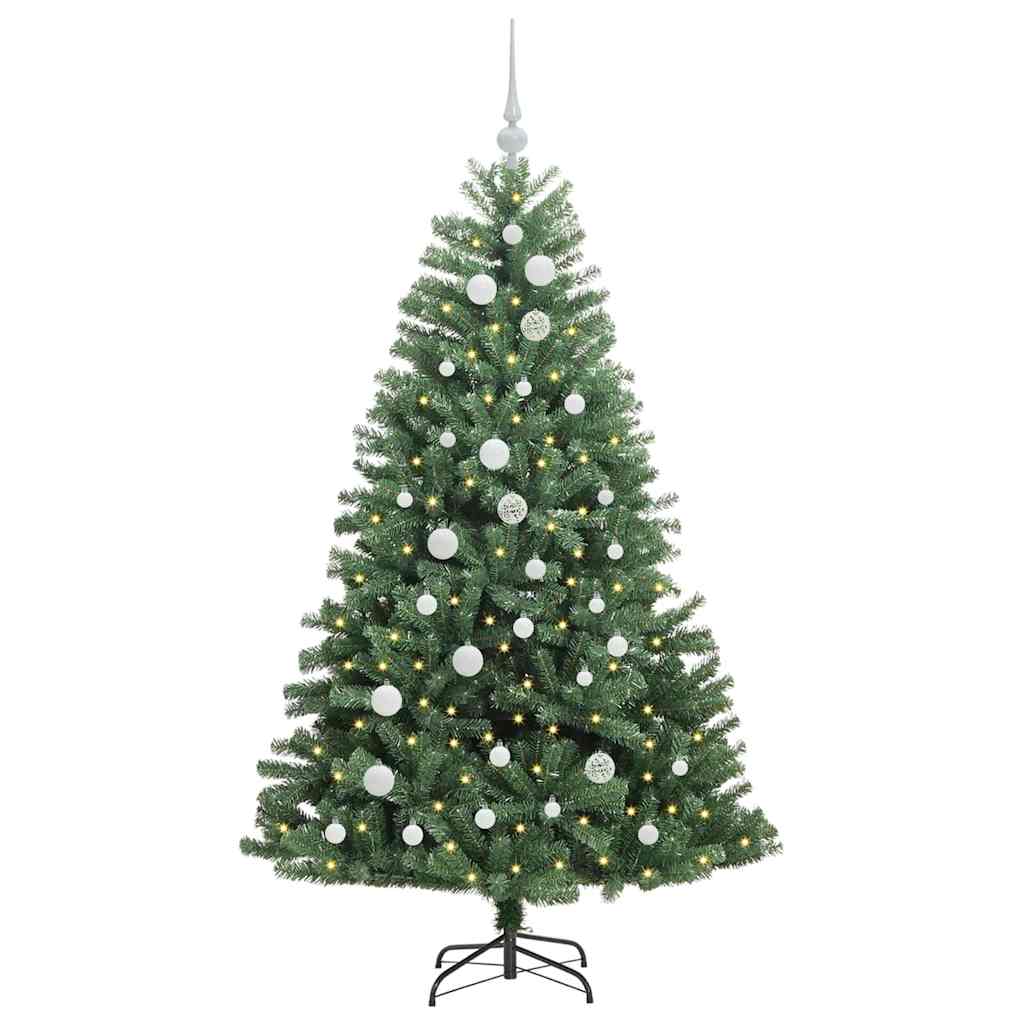 Umjetno božićno drvce s nogom Zelena 150 cm PVC i metal