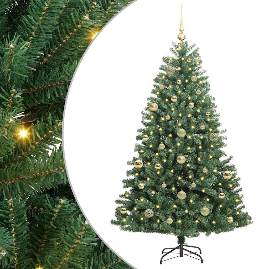 Umjetno božićno drvce s nogom Zelena 150 cm PVC i metal